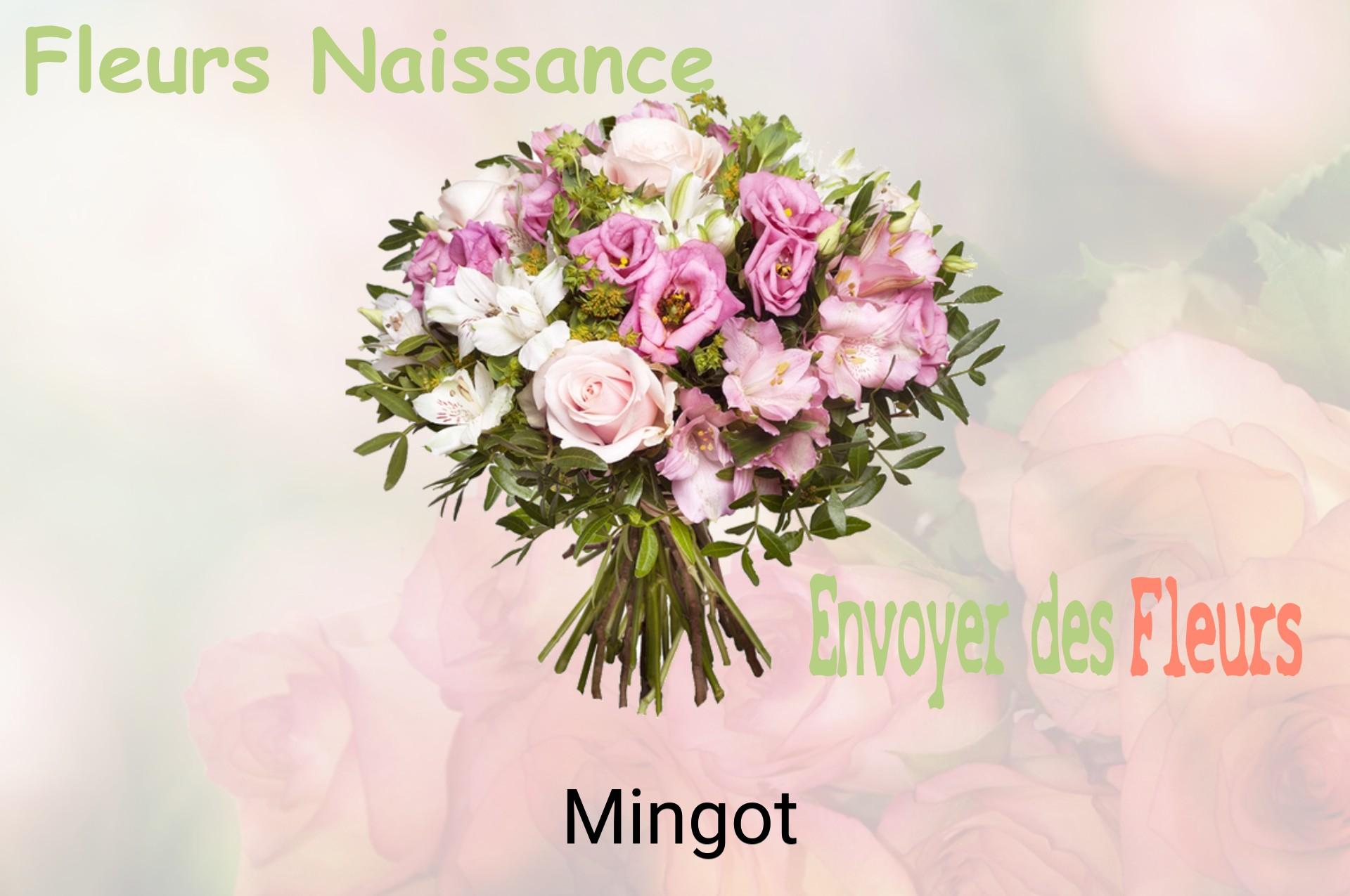 Bouquet de fleurs de naissance livré à Mingot